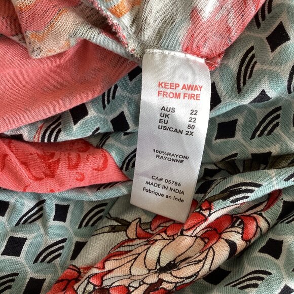 Asian Floral Print Dress - Picture 7 of 7